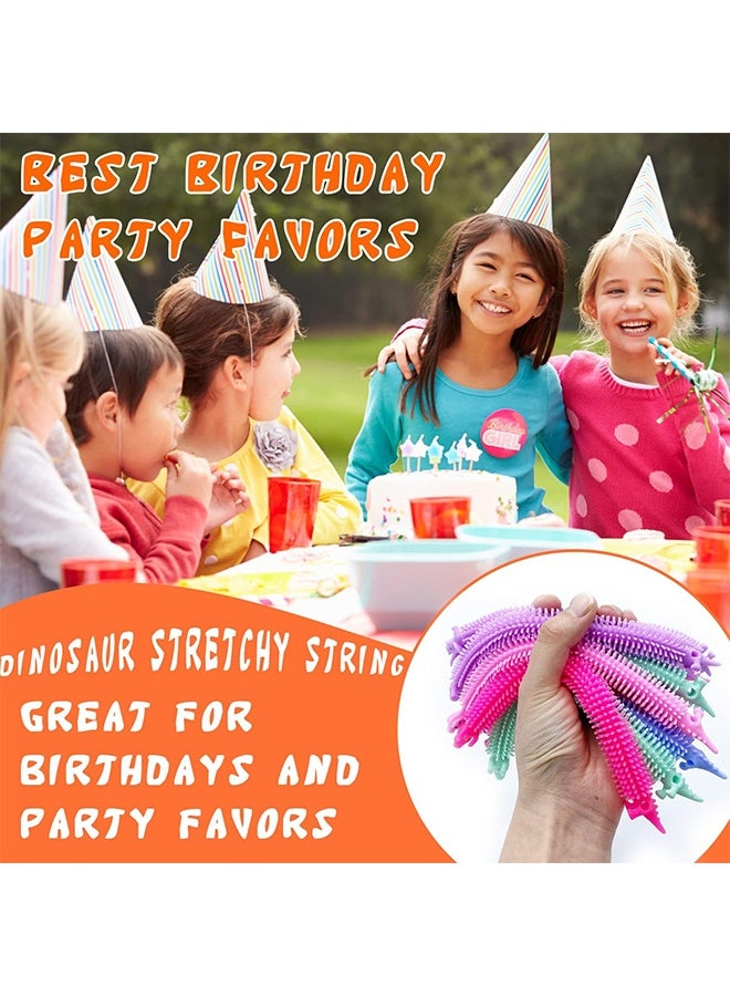 واي جيه ٦ قطع من ألعاب الديناصور المطاطية المرنة للتسلية الحسية، ألعاب استرخاء للأطفال والبالغين لتخفيف التوتر، مواد لملء الحقائب الصغيرة، وهدايا للحفلات (ألوان عشوائية) - Image 5